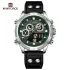 NAVIFORCE 9224 Original Brand Men's Watches LCD Digital Display Waterproof Wristwatch for Man Luminous Male Sport Quartz Clock - Silver Green Black